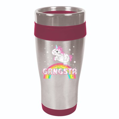 Funny Gift For Ironic Cool Unicorn Gangsta Rap Music Festival 16oz Travel Tumbler