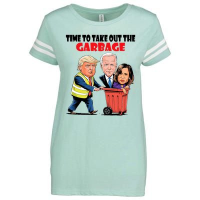 Funny Garbage For Trump 2024 Time To Take Out The Garbage Enza Ladies Jersey Football T-Shirt