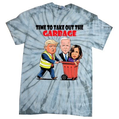 Funny Garbage For Trump 2024 Time To Take Out The Garbage Tie-Dye T-Shirt