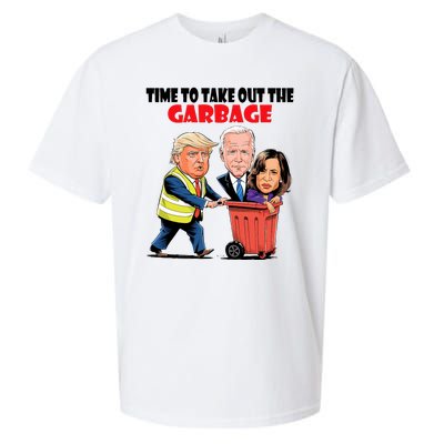 Funny Garbage For Trump 2024 Time To Take Out The Garbage Sueded Cloud Jersey T-Shirt