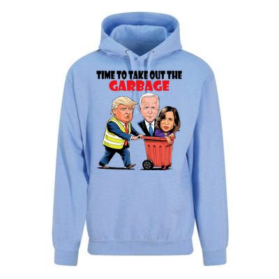 Funny Garbage For Trump 2024 Time To Take Out The Garbage Unisex Surf Hoodie