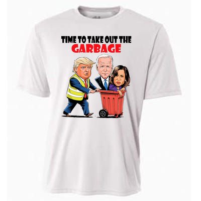 Funny Garbage For Trump 2024 Time To Take Out The Garbage Cooling Performance Crew T-Shirt