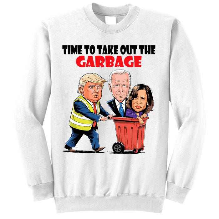 Funny Garbage For Trump 2024 Time To Take Out The Garbage Sweatshirt