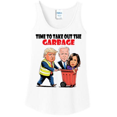 Funny Garbage For Trump 2024 Time To Take Out The Garbage Ladies Essential Tank