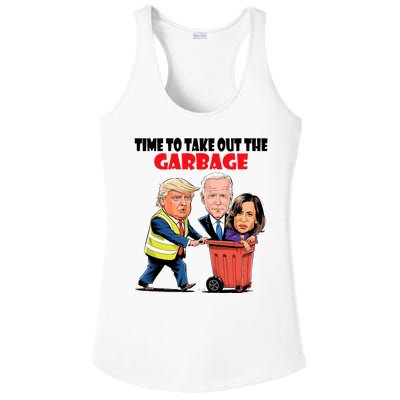 Funny Garbage For Trump 2024 Time To Take Out The Garbage Ladies PosiCharge Competitor Racerback Tank