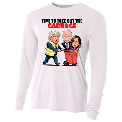 Funny Garbage For Trump 2024 Time To Take Out The Garbage Cooling Performance Long Sleeve Crew