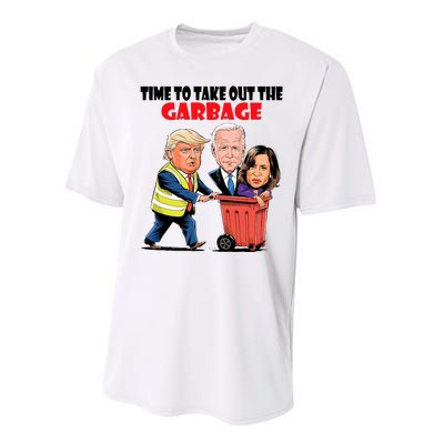 Funny Garbage For Trump 2024 Time To Take Out The Garbage Performance Sprint T-Shirt