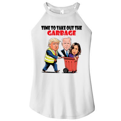 Funny Garbage For Trump 2024 Time To Take Out The Garbage Women's Perfect Tri Rocker Tank