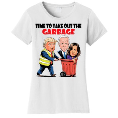 Funny Garbage For Trump 2024 Time To Take Out The Garbage Women's T-Shirt