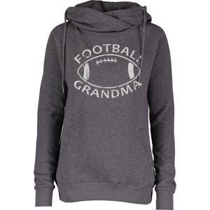 Football Grandma Fun Supportive American Football Grandma Womens Funnel Neck Pullover Hood