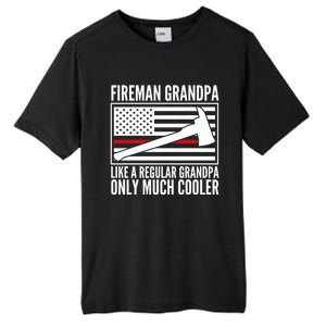 Fire Grandpa Funny Gift For Grandpa Firefighter Great Gift Tall Fusion ChromaSoft Performance T-Shirt