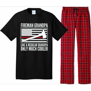 Fire Grandpa Funny Gift For Grandpa Firefighter Great Gift Pajama Set