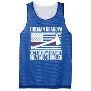 Fire Grandpa Funny Gift For Grandpa Firefighter Great Gift Mesh Reversible Basketball Jersey Tank