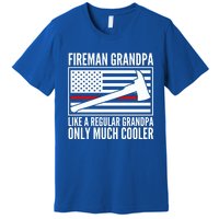 Fire Grandpa Funny Gift For Grandpa Firefighter Great Gift Premium T-Shirt