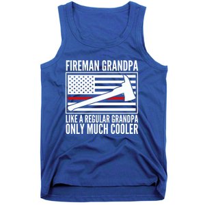 Fire Grandpa Funny Gift For Grandpa Firefighter Great Gift Tank Top