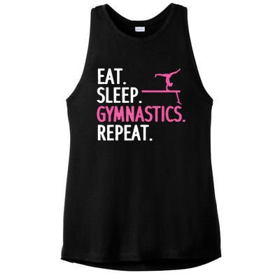 Funny Gymnastics For Women Girl Gymnast Handstand Tumbling Ladies PosiCharge Tri-Blend Wicking Tank