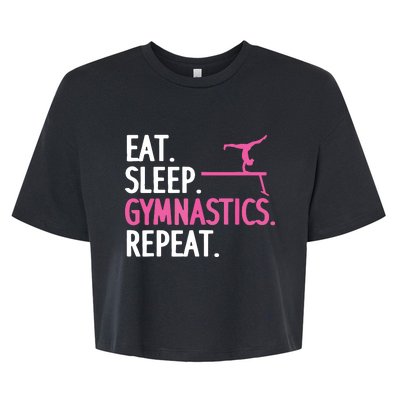 Funny Gymnastics For Women Girl Gymnast Handstand Tumbling Bella+Canvas Jersey Crop Tee