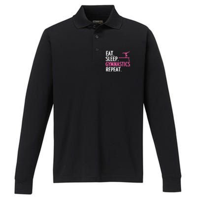 Funny Gymnastics For Women Girl Gymnast Handstand Tumbling Performance Long Sleeve Polo