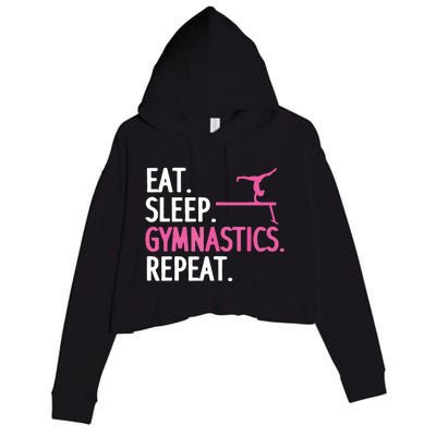 Funny Gymnastics For Women Girl Gymnast Handstand Tumbling Crop Fleece Hoodie