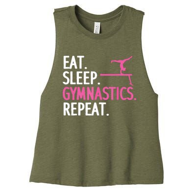 Funny Gymnastics For Women Girl Gymnast Handstand Tumbling Women's Racerback Cropped Tank