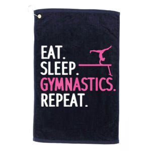 Funny Gymnastics For Women Girl Gymnast Handstand Tumbling Platinum Collection Golf Towel