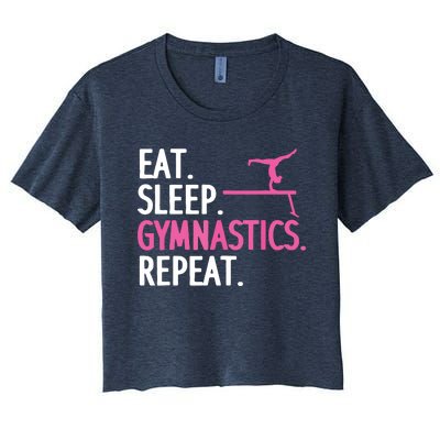 Funny Gymnastics For Women Girl Gymnast Handstand Tumbling Women's Crop Top Tee