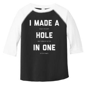 Funny Golf For Men Women Hole In One Golf Gag Gifts Toddler Fine Jersey T-Shirt