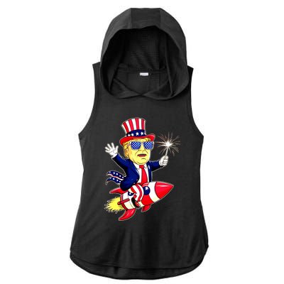 Flag Gift Ladies PosiCharge Tri-Blend Wicking Draft Hoodie Tank