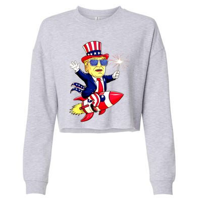 Flag Gift Cropped Pullover Crew