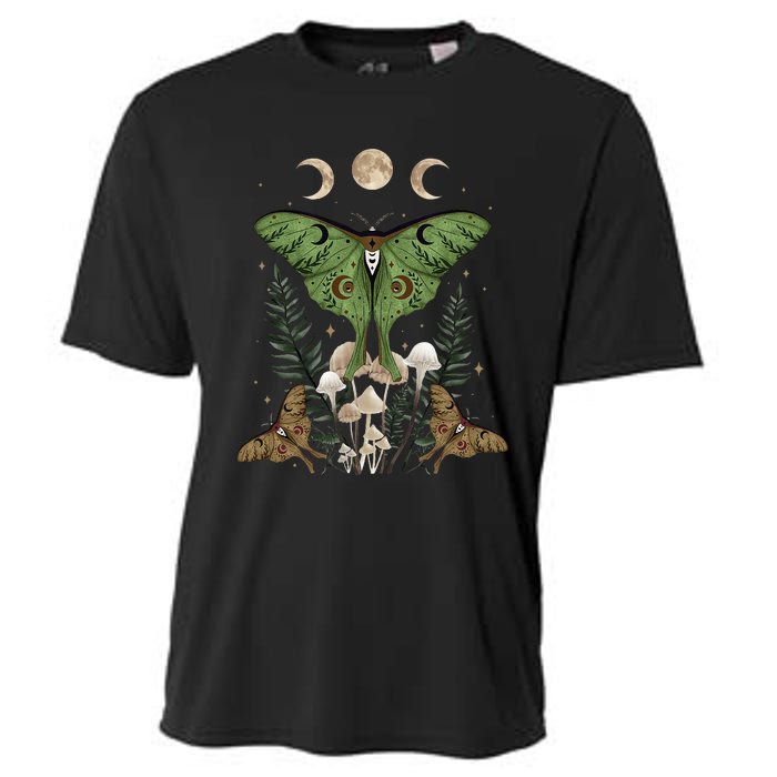 Fairy Grunge Fairycore Aesthetic Goth Luna Moth Mushroom Cooling Performance Crew T-Shirt