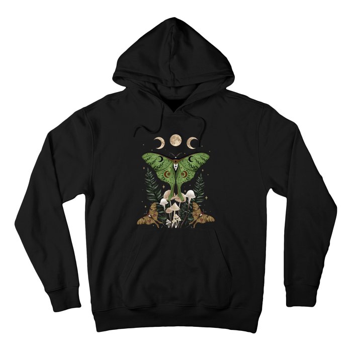 Fairy Grunge Fairycore Aesthetic Goth Luna Moth Mushroom Hoodie