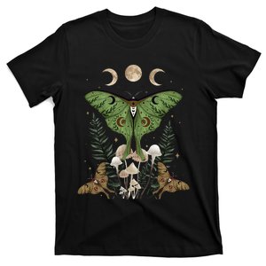 Fairy Grunge Fairycore Aesthetic Goth Luna Moth Mushroom T-Shirt