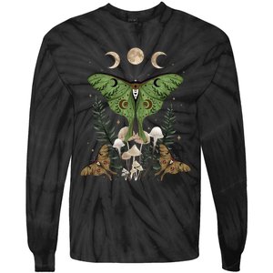 Fairy Grunge Fairycore Aesthetic Goth Luna Moth Mushroom Tie-Dye Long Sleeve Shirt