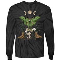 Fairy Grunge Fairycore Aesthetic Goth Luna Moth Mushroom Tie-Dye Long Sleeve Shirt