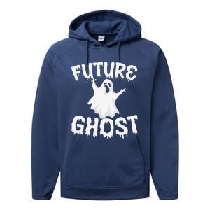 Future Ghost Funny Halloween Boo Spooky Trick Or Treat Gift Performance Fleece Hoodie