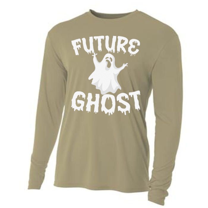 Future Ghost Funny Halloween Boo Spooky Trick Or Treat Gift Cooling Performance Long Sleeve Crew