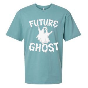 Future Ghost Funny Halloween Boo Spooky Trick Or Treat Gift Sueded Cloud Jersey T-Shirt