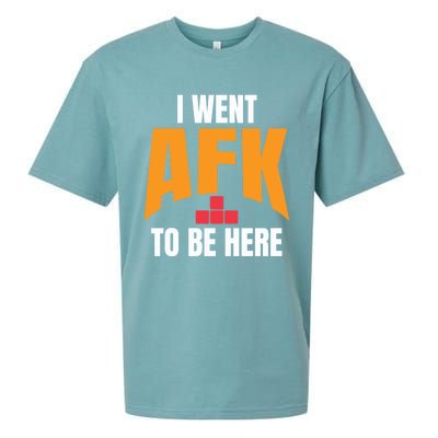 Funny Gift For A Pc Gamer I Went Afk To Be Here T Gift Sueded Cloud Jersey T-Shirt