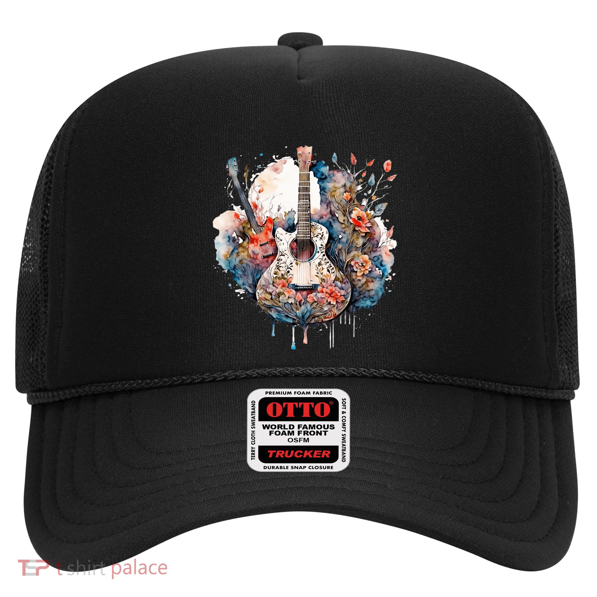 Floral Guitar Trucker Hat