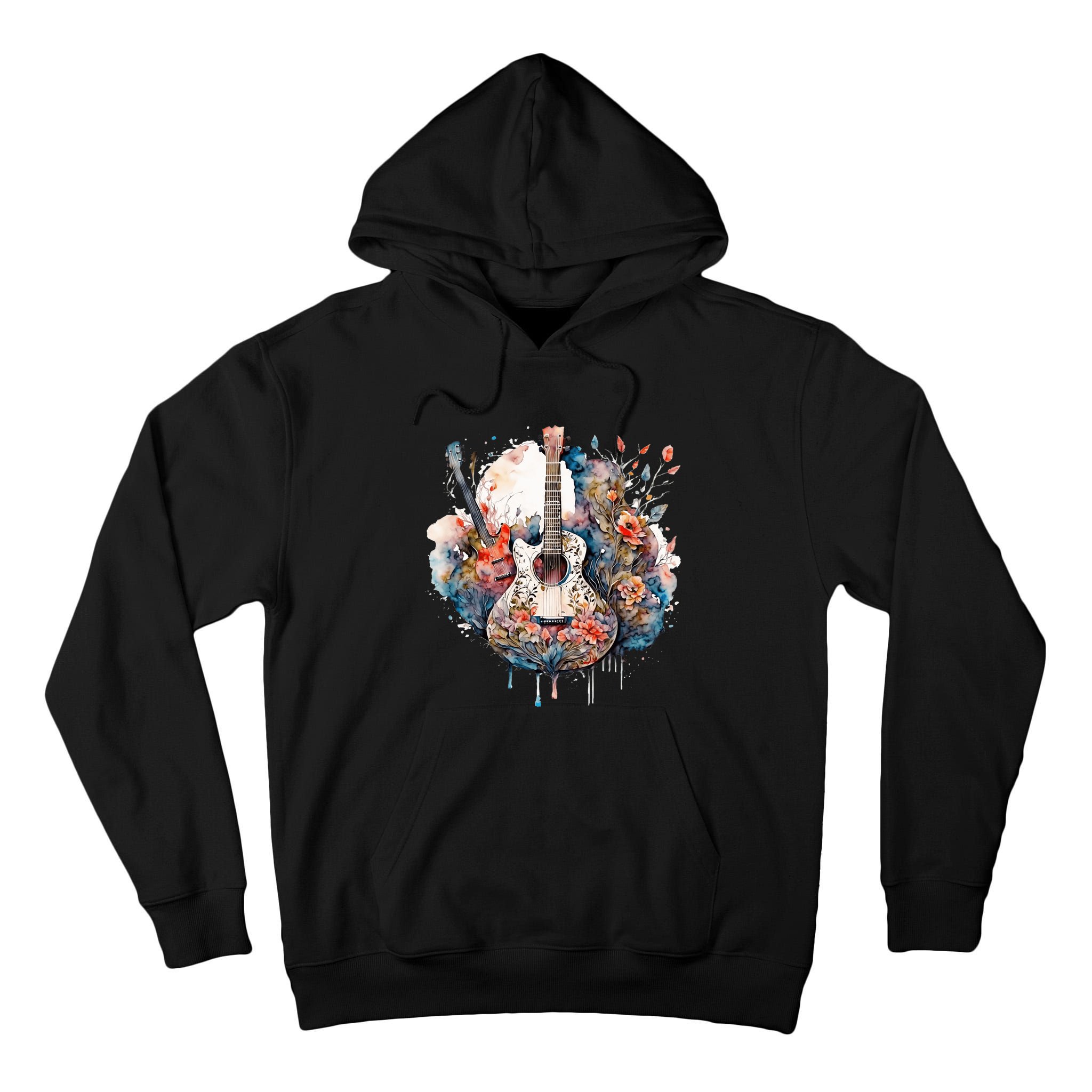Floral Guitar Tall Hoodie