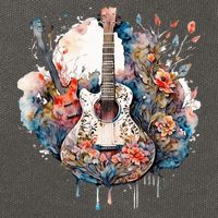 Floral Guitar Cotton Canvas Backpack