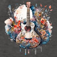 Floral Guitar Vector Backpack