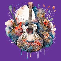 Floral Guitar Sweatshirt