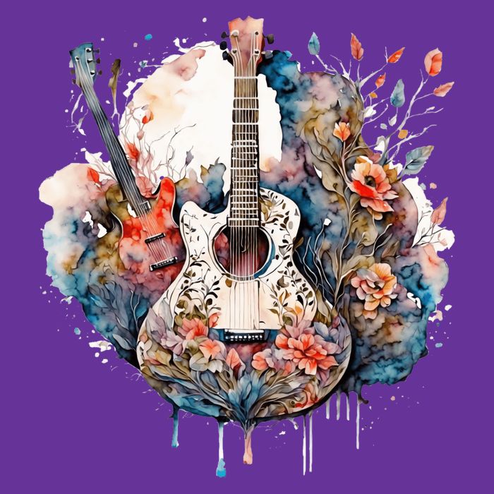 Floral Guitar Sweatshirt