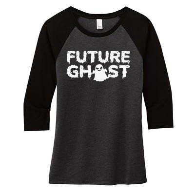 Future Ghost Funny Halloween Boo Spooky Trick Or Treat Women's Tri-Blend 3/4-Sleeve Raglan Shirt