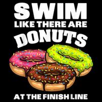 Funny Gift For Swimming Donut Design Men Women Swimmer Sports Athlete Sweatshirt