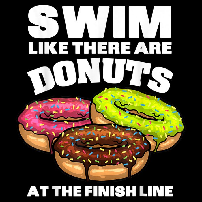 Funny Gift For Swimming Donut Design Men Women Swimmer Sports Athlete Sweatshirt