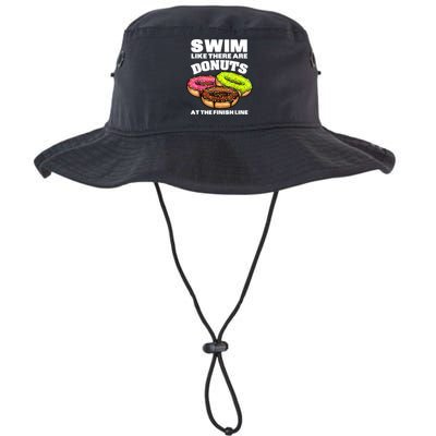 Funny Gift For Swimming Donut Design Men Women Swimmer Sports Athlete Bucket Hat