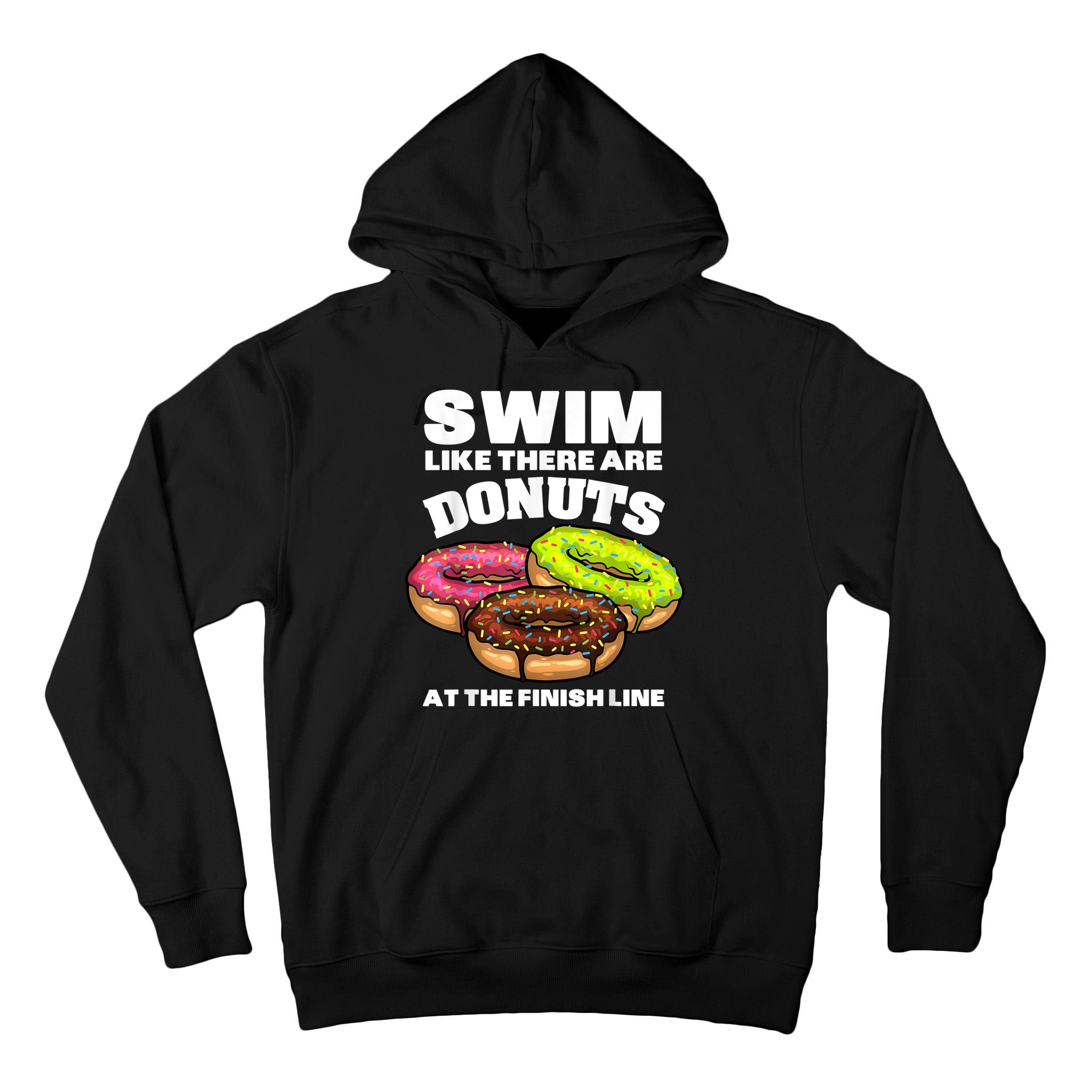 Funny Gift For Swimming Donut Design Men Women Swimmer Sports Athlete Tall Hoodie