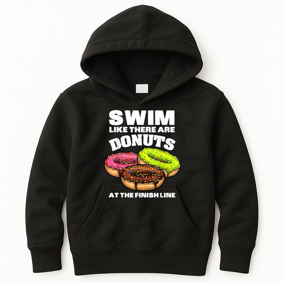 Funny Gift For Swimming Donut Design Men Women Swimmer Sports Athlete Kids Hoodie